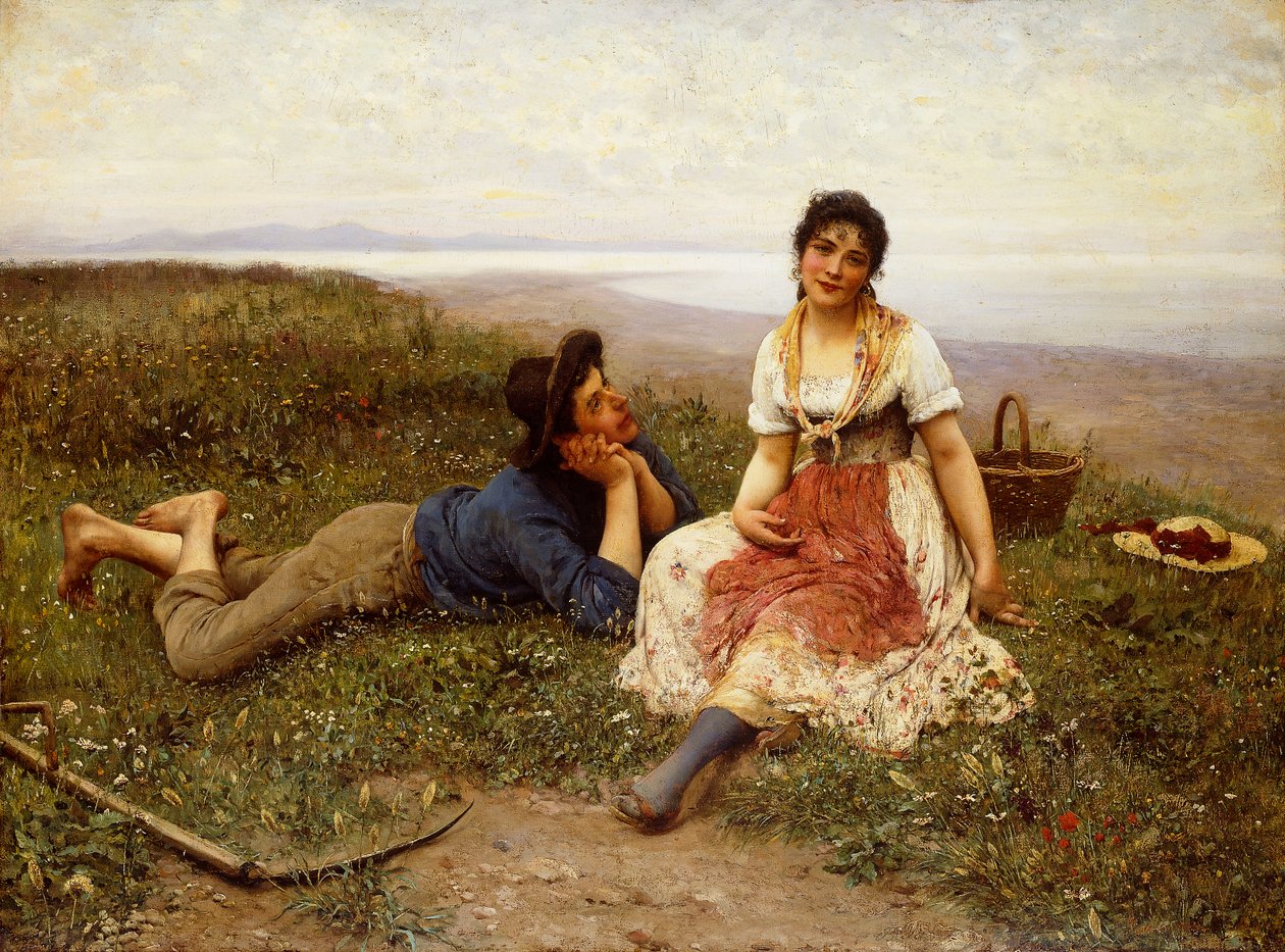 Flört, 1887 by Eugen von Blaas