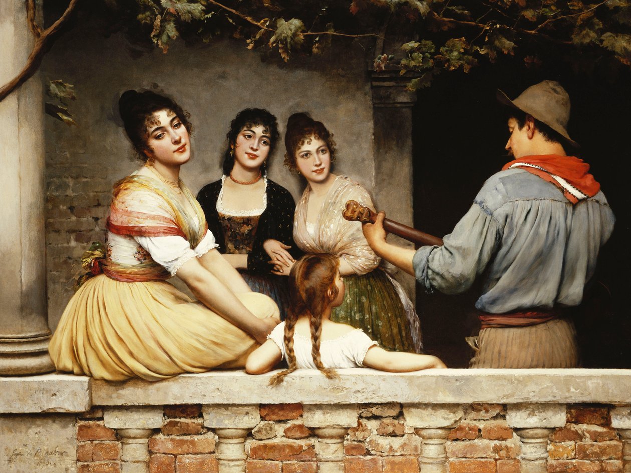 Balkonda, 1893 by Eugen von Blaas