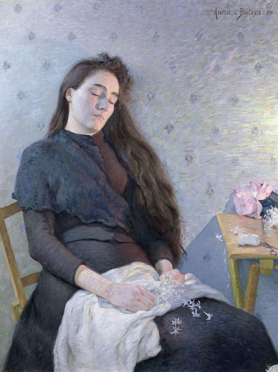 Uyuyan Çiçek Kız, 1892 by Eugene Assezat de Bouteyre