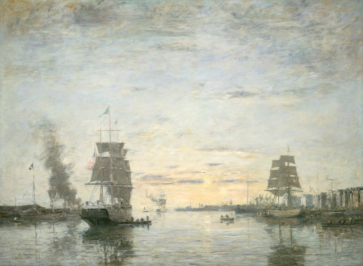Limana giriş, Le Havre by Eugene Louis Boudin