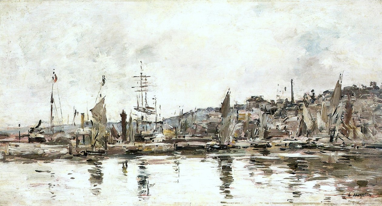 Honfleur - Liman by Eugene Louis Boudin