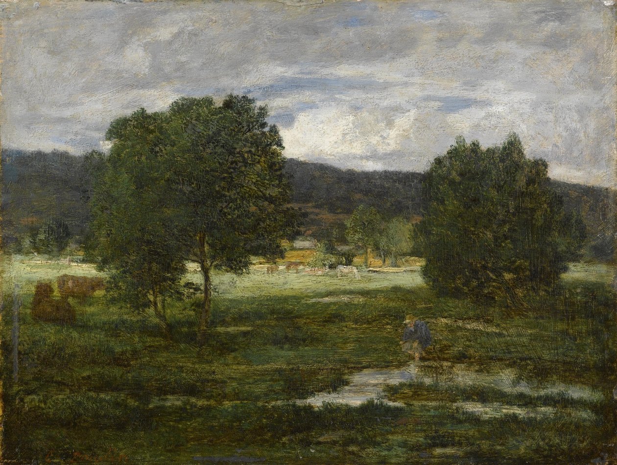 Ormanlık manzara by Eugene Louis Boudin