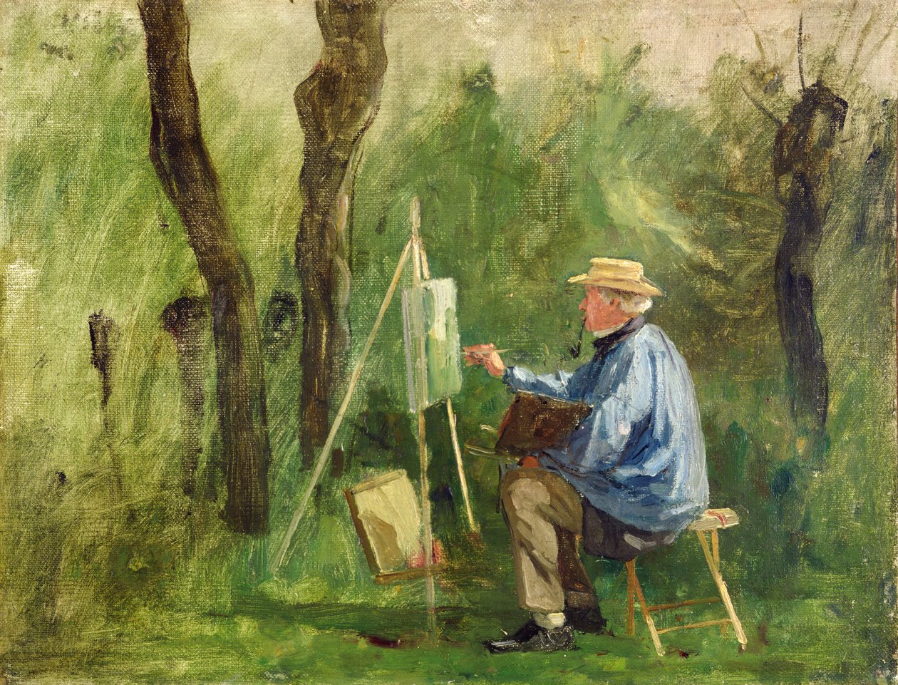 Şövalesinde Corot, Crecy-en-Brie, 1874 by Eugene Decan