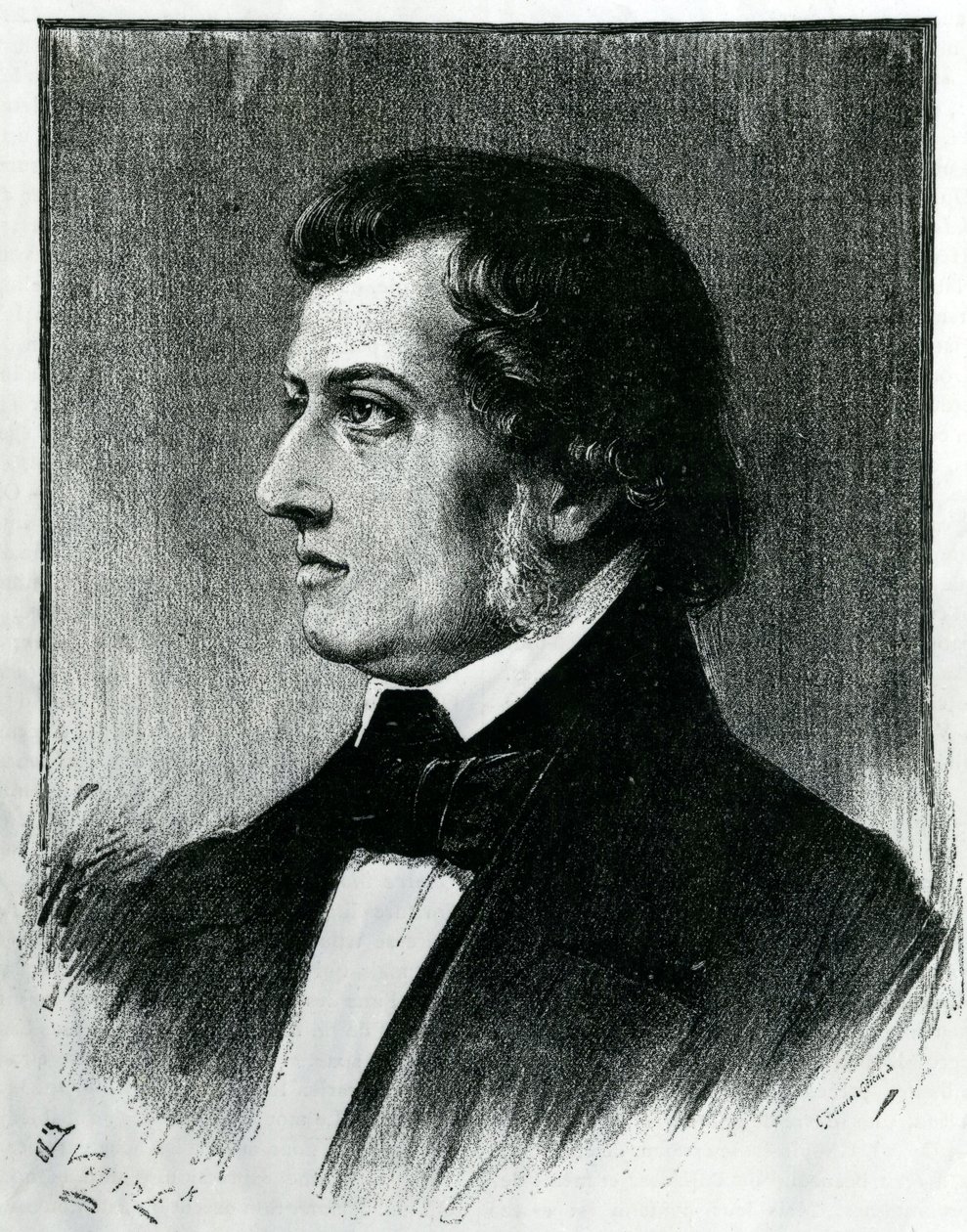 Frederic Chopin (1810-49) by Ferdinand Victor Eugene Delacroix