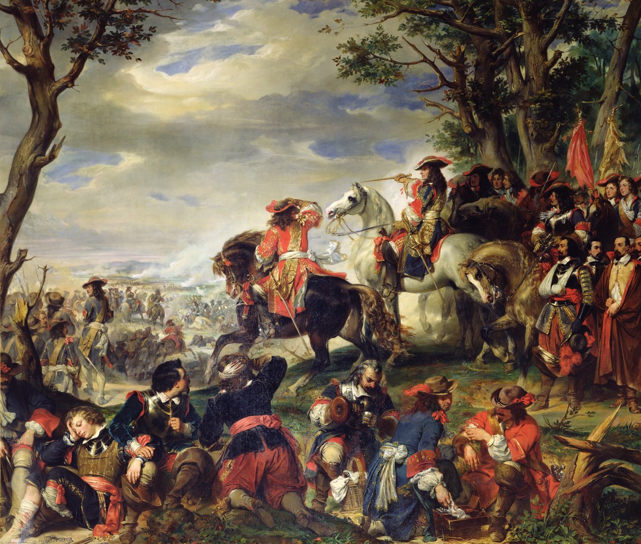 Marsilya Savaşı, 4 Ekim 1693, 1837 by Eugene Deveria