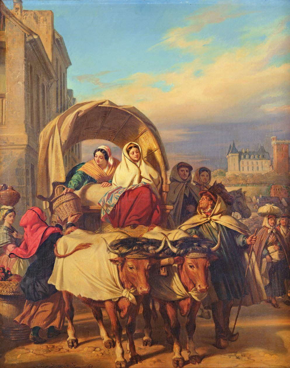 Pau Pazarına Dönüş, 1860 by Eugene Deveria