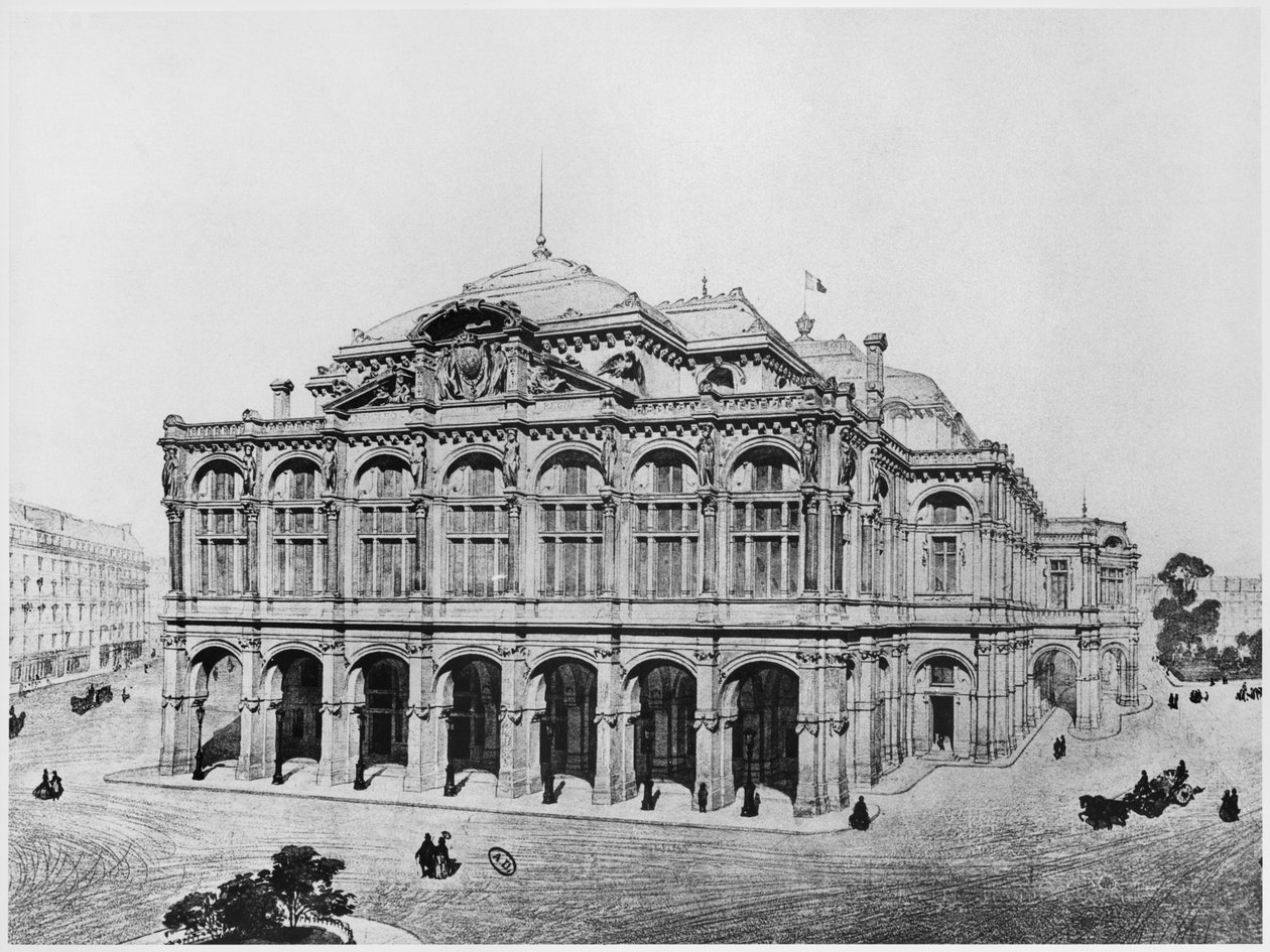 Paris Operası için yarışma projesi by Eugene Emmanuel Viollet le Duc