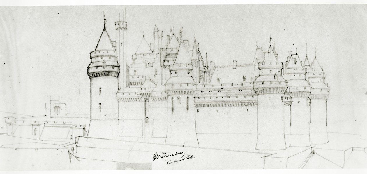 ಪಿಯರ್‌ಫಾಂಡ್ಸ್ ಕ್ಯಾಸಲ್, ಟರ್ಕಿಶ್ 1866 by Eugene Emmanuel Viollet le Duc