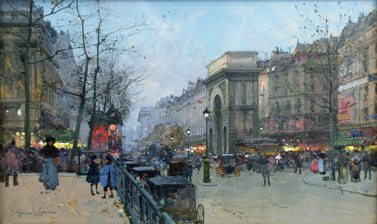 Porte Saint-Martin  by Eugene Galien-Laloue