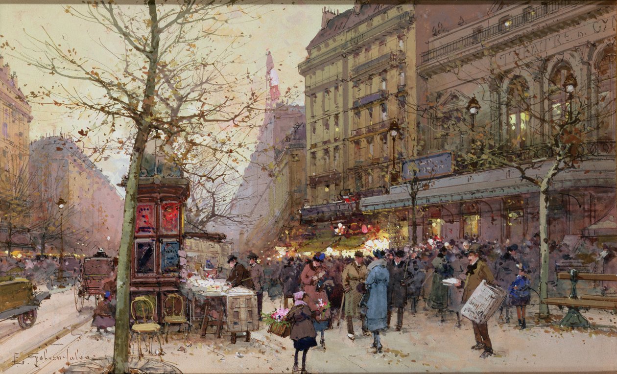 Büyük Bulvarlar by Eugene Galien Laloue