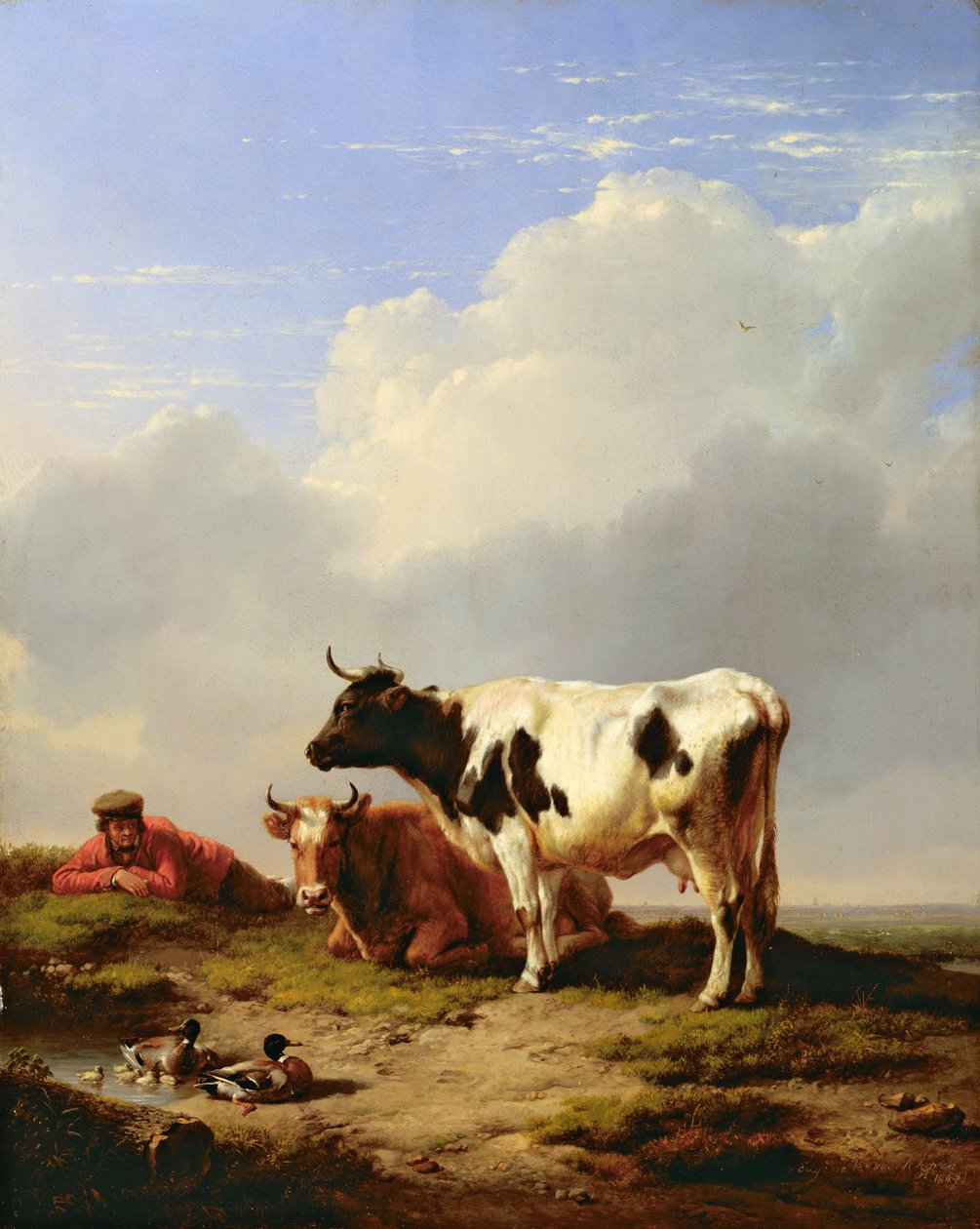 Öğle Dinlenme, 1847 by Eugene Joseph Verboeckhoven