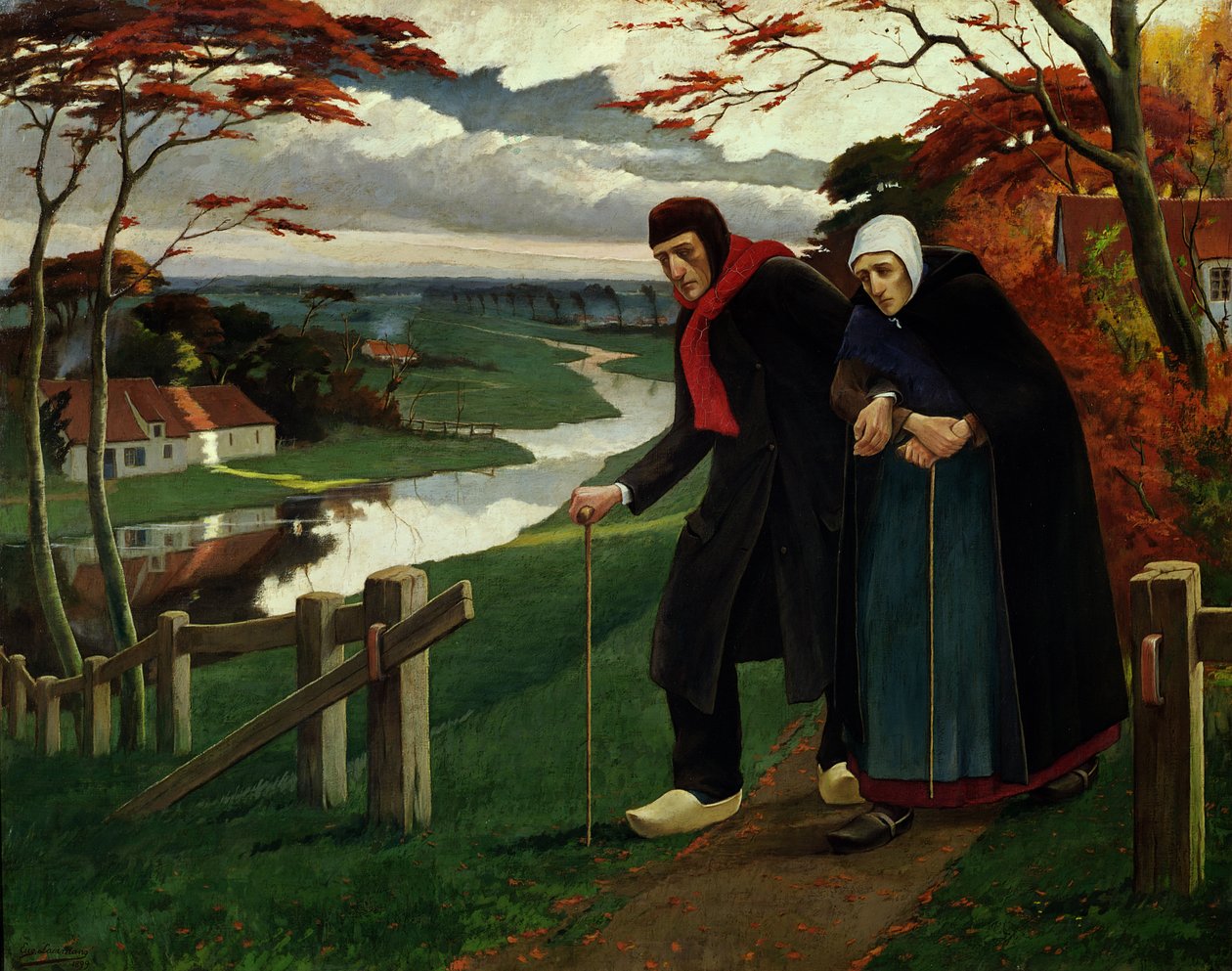 Sonbaharın Sonu veya Kör, 1889 by Eugene Laermans