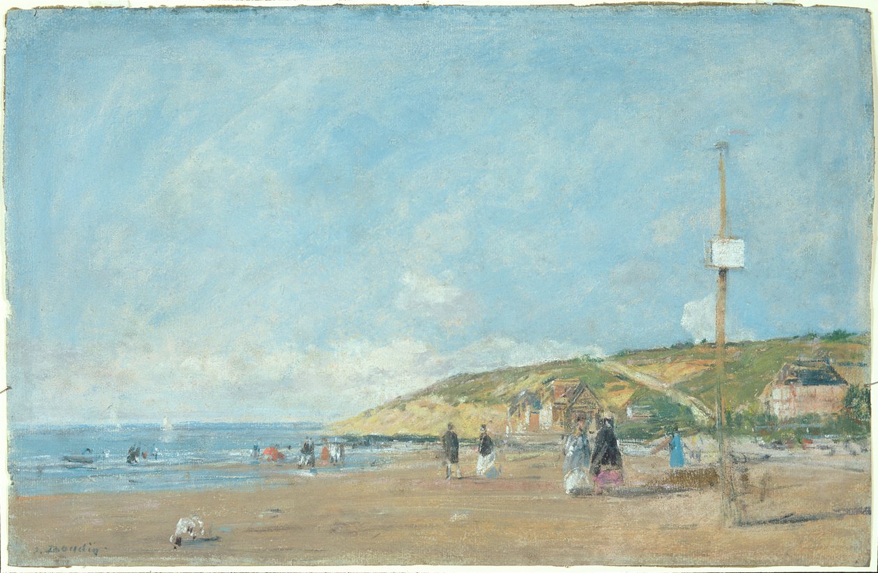 Bir Deniz Kıyısı (kağıt üzerinde pastel) by Eugene Louis Boudin