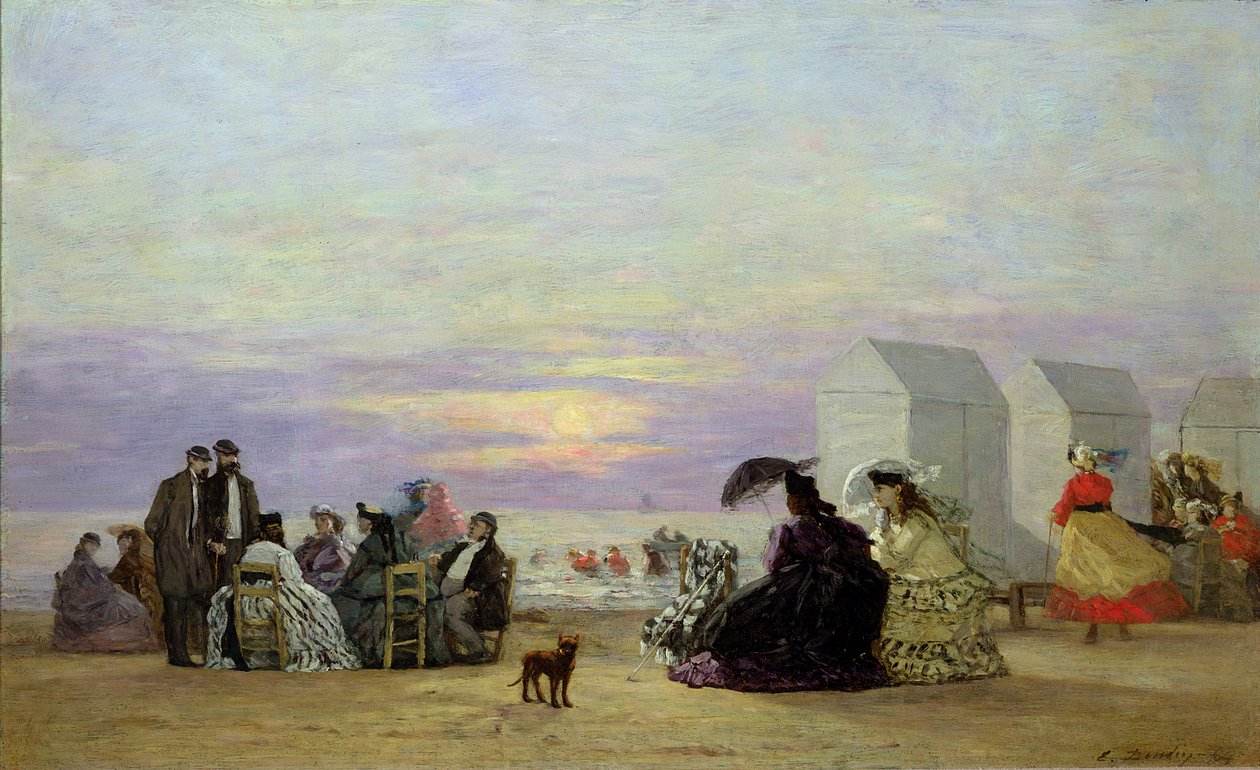 Sahil Sahnesi, Akşam, 1864 by Eugene Louis Boudin