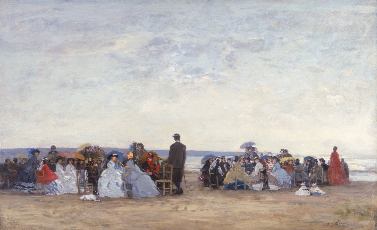 Trouville yakınlarındaki Sahil Manzarası, 1863-66 dolayları by Eugene Louis Boudin