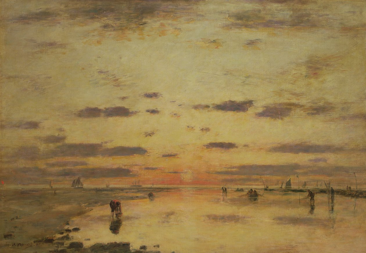Alçak Gelgit ve Gün Batımı, 1885 by Eugene Louis Boudin