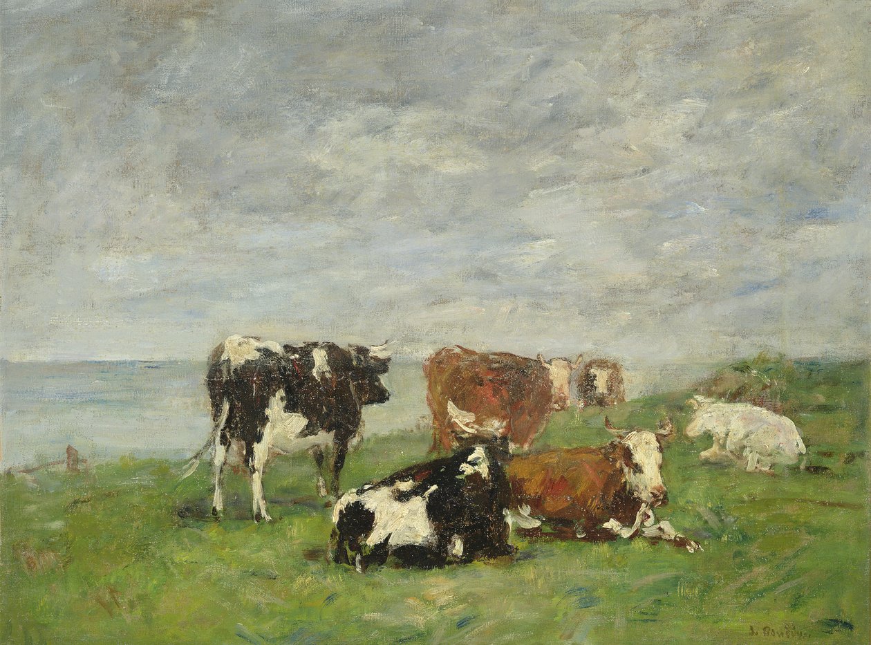 Sahildeki Mera, c.1880-85 by Eugene Louis Boudin