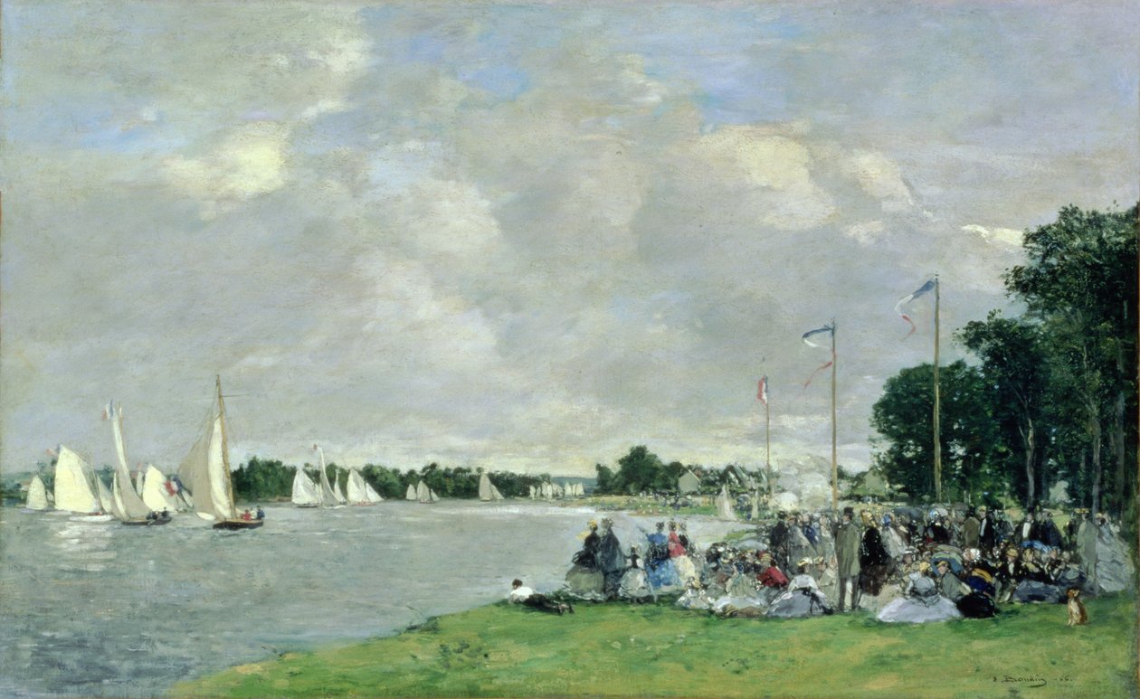 1866 ಟರ್ಕ್‌ನ ಅರ್ಜೆಂಟಿಯುಲ್‌ನಲ್ಲಿ ರೆಗಟ್ಟಾ by Eugene Louis Boudin