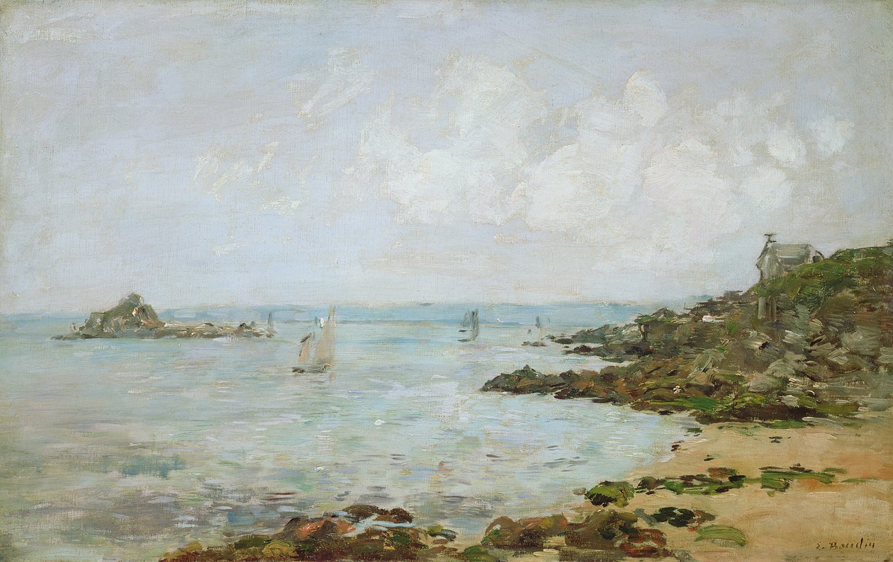 Douarnenez Körfezi ve Ile Tristan by Eugene Louis Boudin