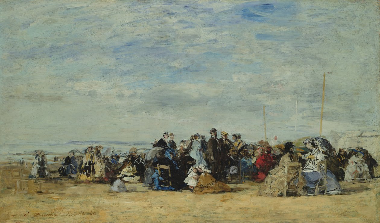 Trouville Sahili, 1866 by Eugene Louis Boudin
