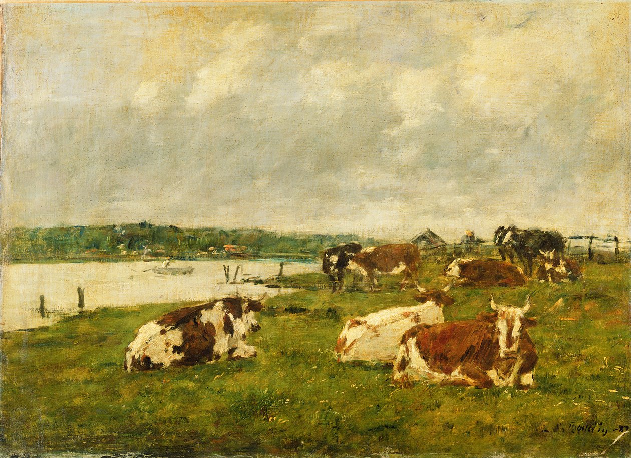 Touques Vadisi, 1887 by Eugene Louis Boudin