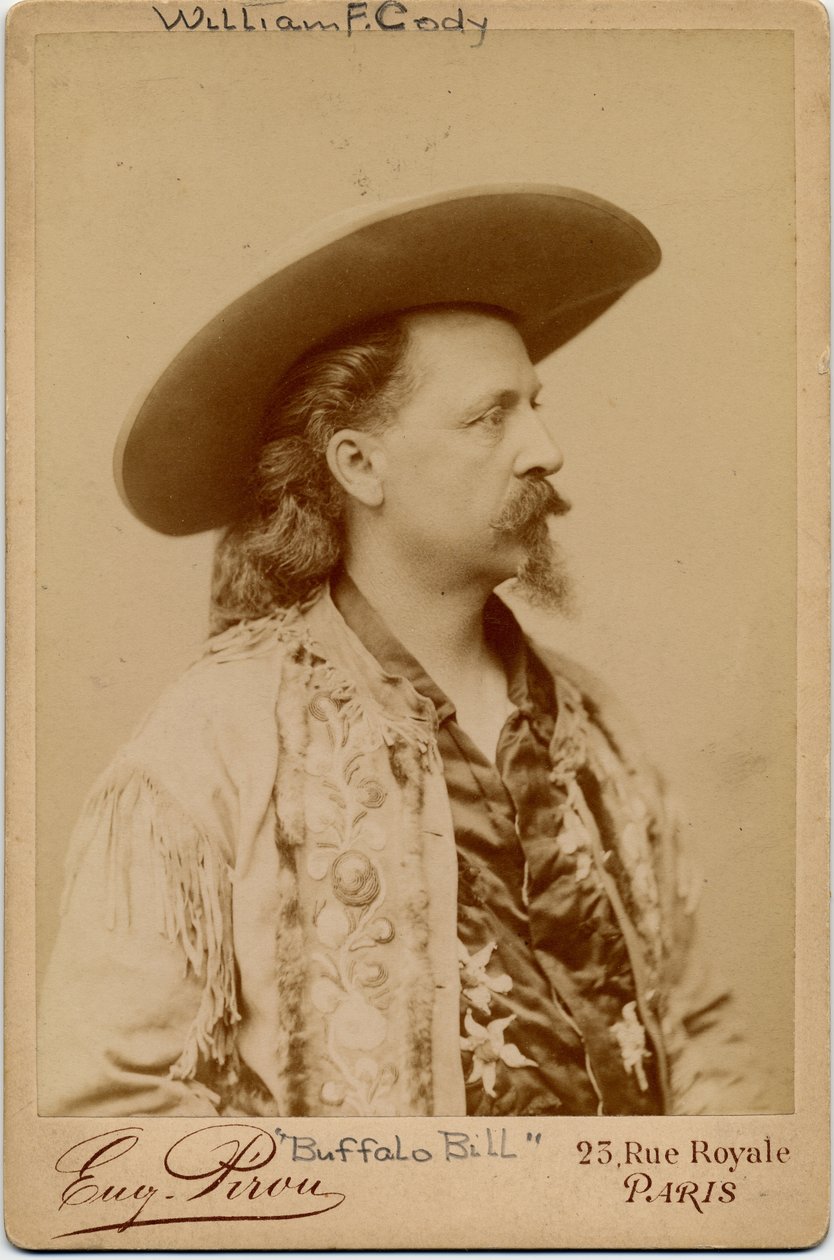 William Frederick Cody, Buffalo Bill (1846-1917), Amerikalı asker ve oyuncu (albüm baskısı) by Eugene Pirou