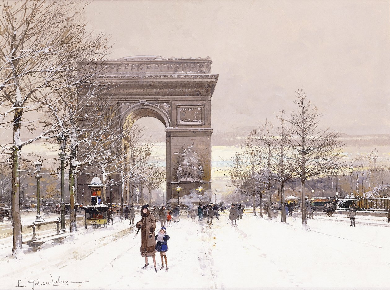 Arc de triomphe by Eugene Galien Laloue