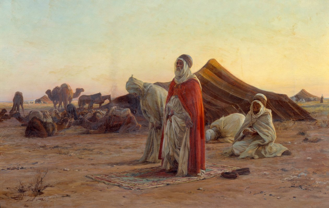 Çölde Çadır Dua. Detay. Eugene Alexis Girardet