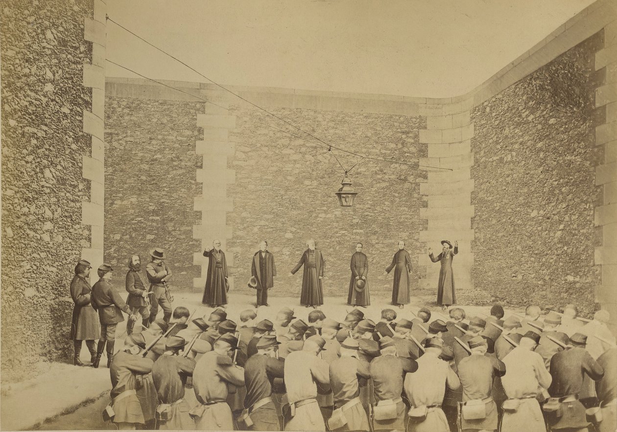 Rehinelerin infazı, La Roquette hapishanesi, 24 Mayıs 1871, 1870-71. by Eugene Appert