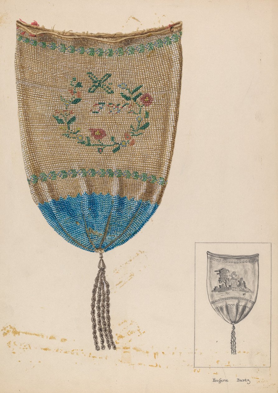 Çanta, c.1937 (karton üzerine suluboya) by Eugene Bartz