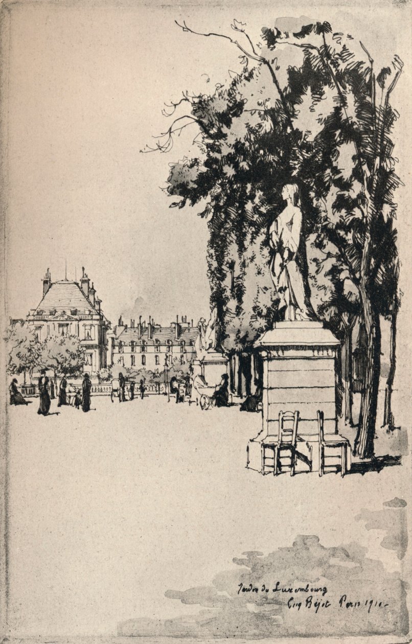 Lüksemburg Bahçesi, 1915 by Eugene Bejot