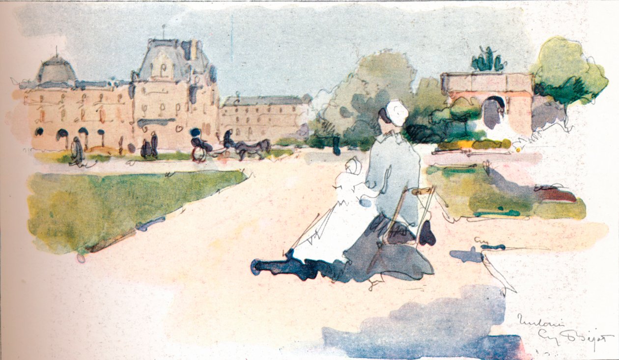Tuileries, 1915 by Eugene Bejot