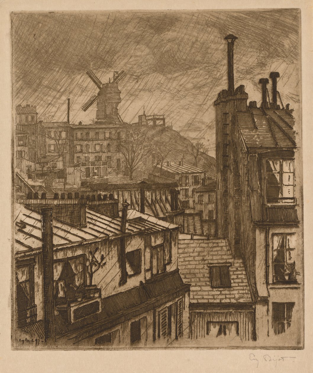 Montmartre, Moulin de la Galette by Eugene Bejot