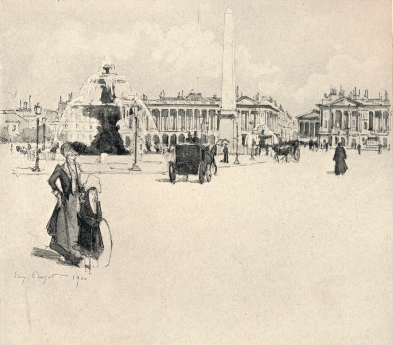 Concorde Meydanı, 1915 by Eugene Bejot