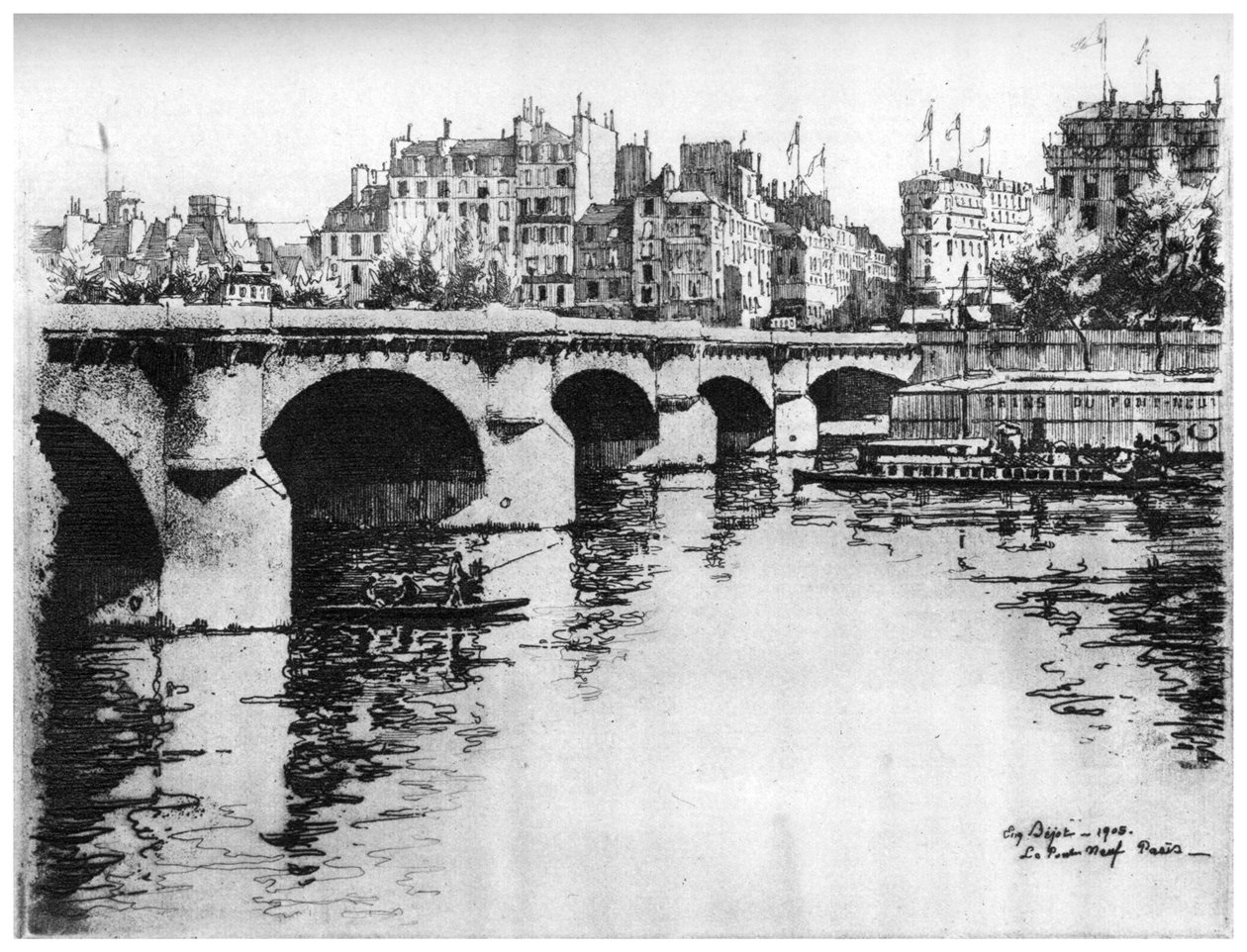 Pont Neuf, c1870-1930 1924 by Eugene Bejot