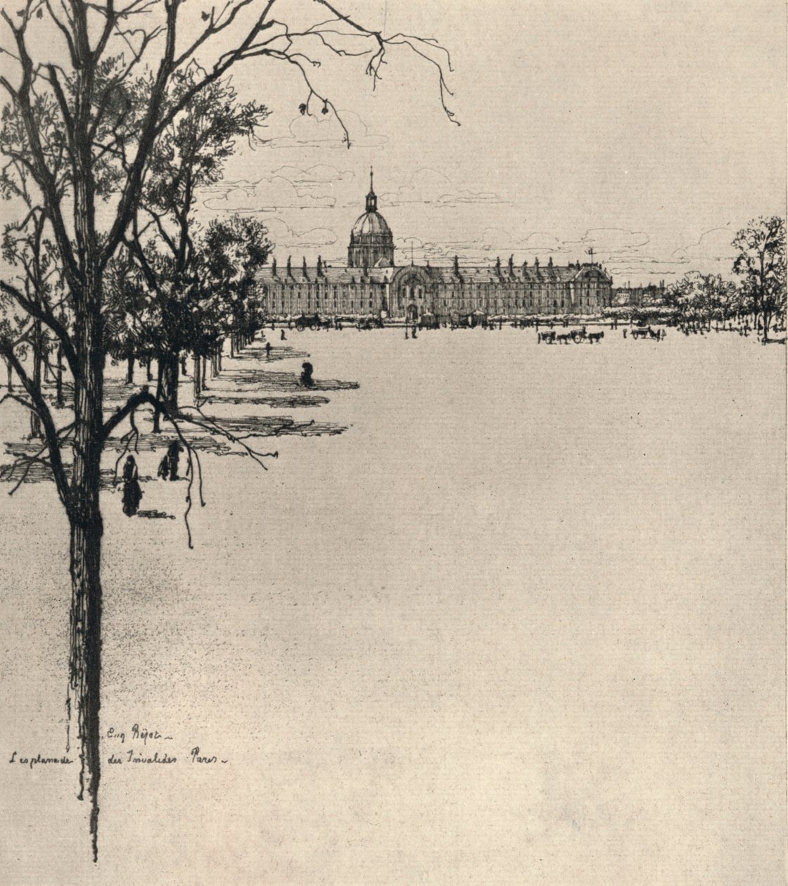 Les Invalides Esplanade, 1915 by Eugene Bejot