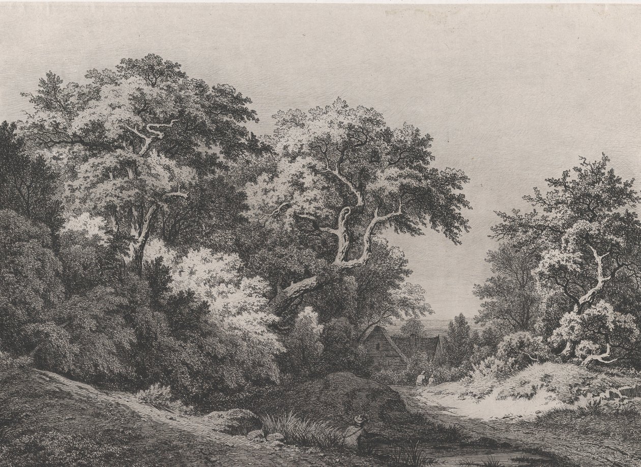 Ormanın Kenarı, Rambouillet yakınlarında, 1860. by Eugene Bléry