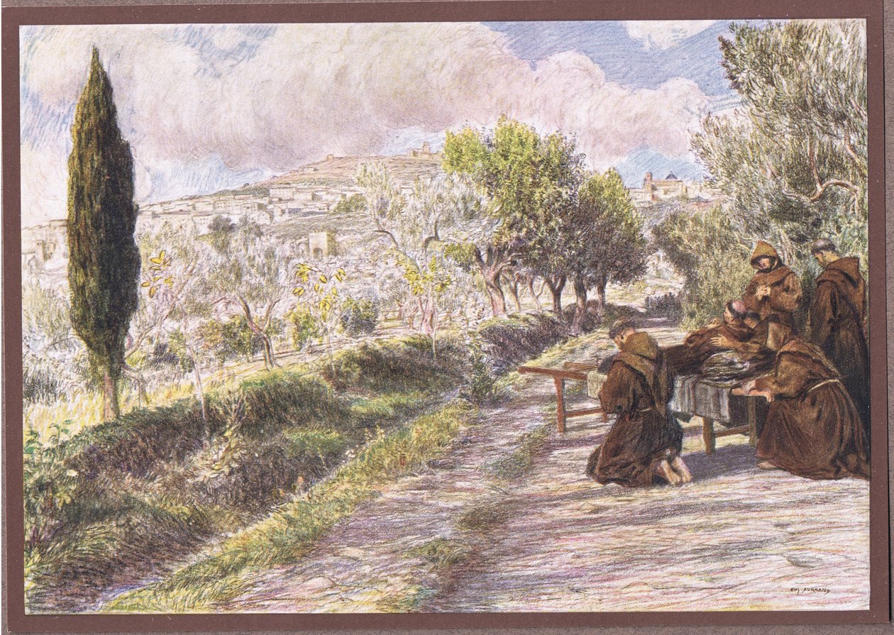 Aziz Francis, Assisi şehrini kutsar, 1919 by Eugene Burnand