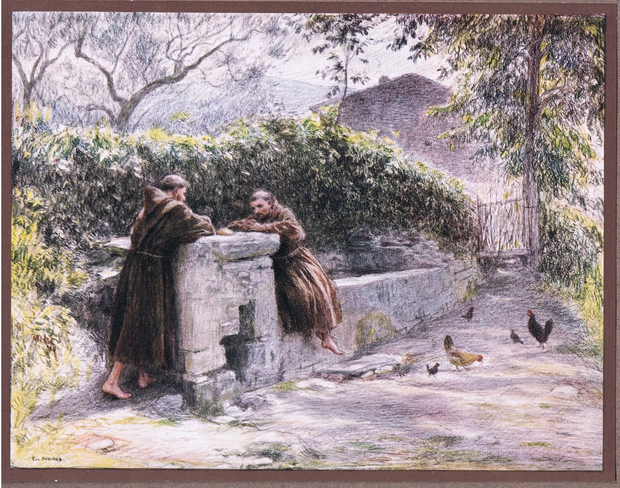 Çeşmede Aziz Francis ve Friar Masseo