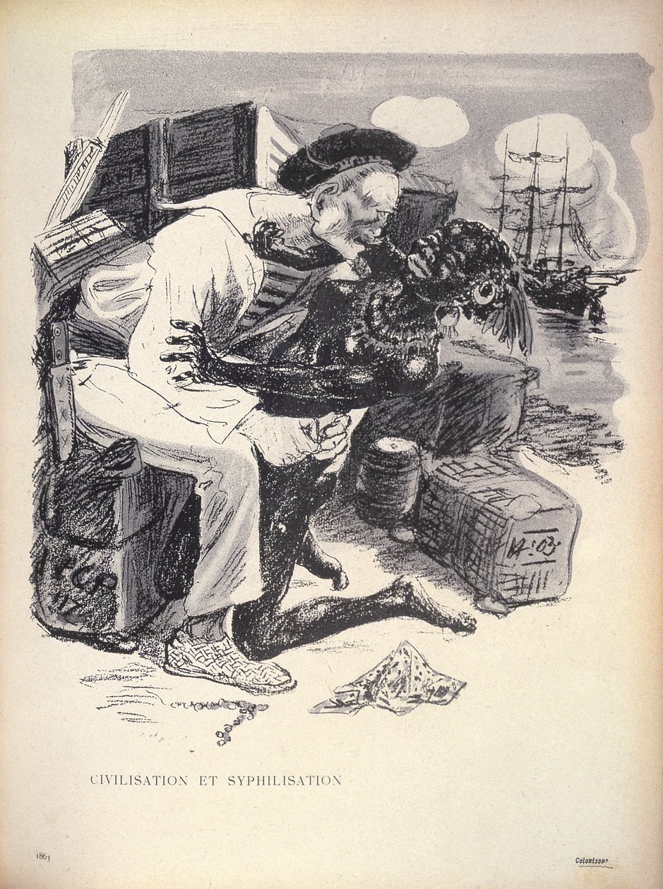 Medeniyet ve Frengi, s. 1863, Grandjouan tarafından LAssiette Au Beurre, pub