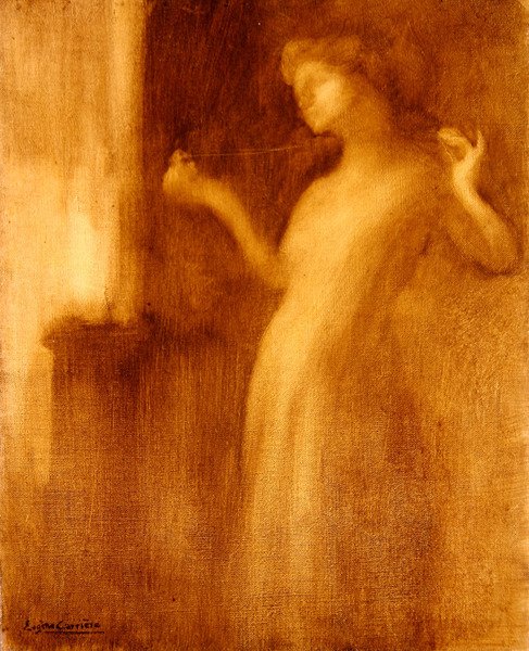 Kız Kurusu veya Kırık Kolye (tuval üzerine yağlı boya) by Eugène Carrière