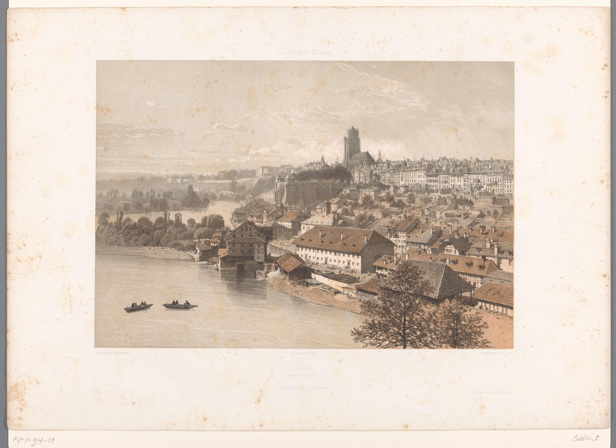 Bern Berne'den görünüm (nesne üzerine başlık) İsviçre ve Savoy'dan görünümler (dizi başlığı) La Suisse et la Savoie (nesne üzerine dizi başlığı) by Eugene Ciceri