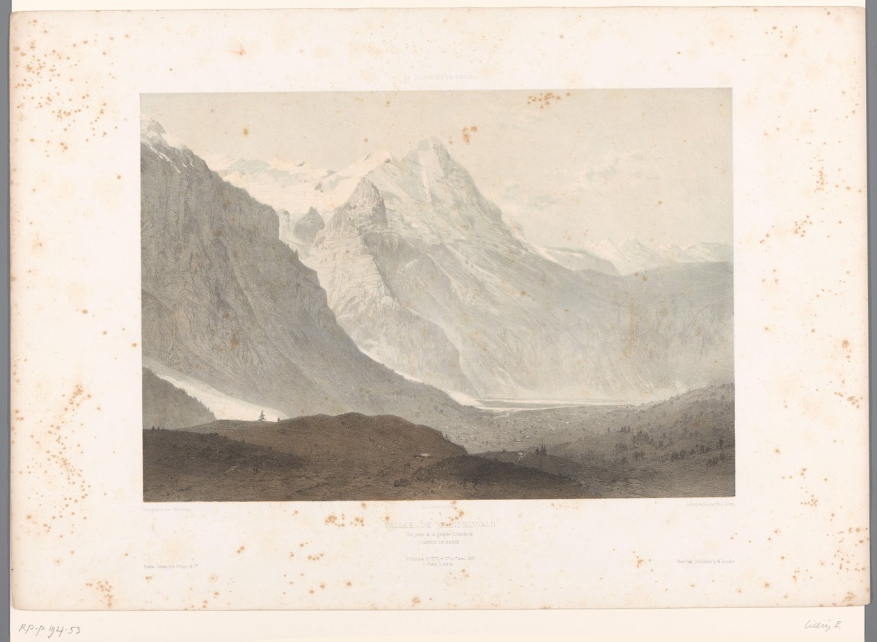 Grindelwald vadisinin görünümü Grindelwald Vadisi (nesne üzerindeki başlık) İsviçre ve Savoy