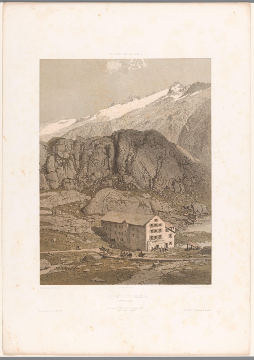 Grimselpass üzerinde otelin görünümü L