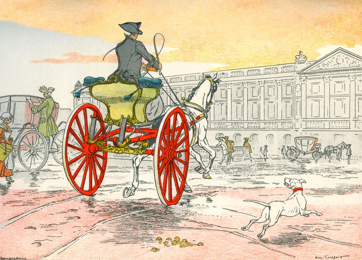 Louis XV döneminde tek atlı shay by Eugene Courboin
