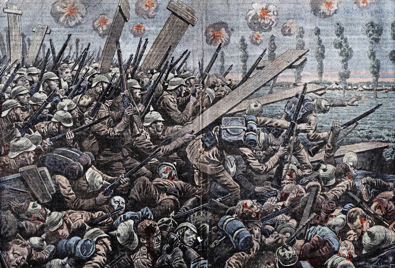 1914-1918 Savaşı. Belçika Cephesi 1914. Yser