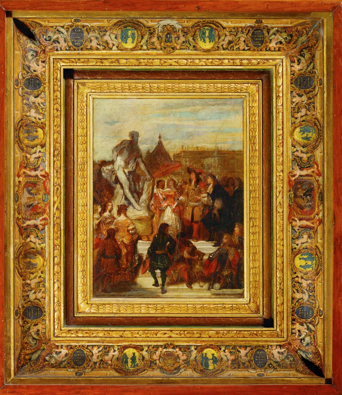 Versailles bahçelerinde Puget, Krotonlu Milon heykelini kral Louis XIV