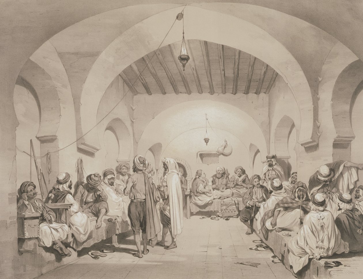 Cafe du Divan, Cezayir, 1830