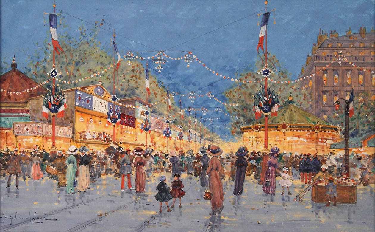 Zencefilli kurabiye fuarı. Ulus Meydanı, c. 1930 by Eugene Galien Laloue