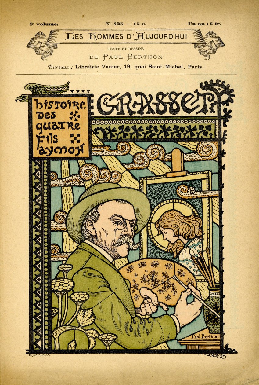 Bugünün Adamları'nın kapağı, sayı 425, Paul Berton (1872-1909) çizimi: Art, Art Nouveau - Ressamlar sanatçılar, Grasset Eugene (1845-1917) by Eugene Grasset